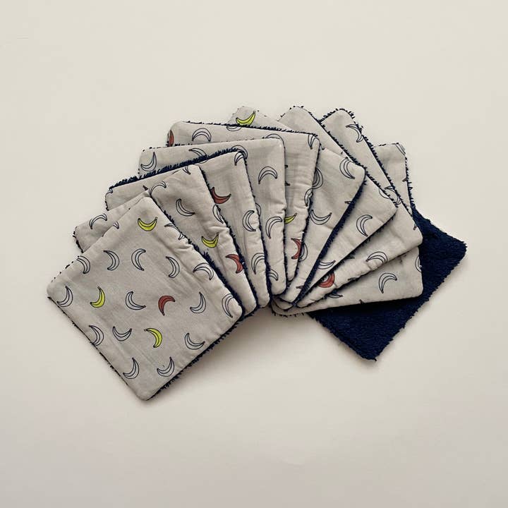 Packung mit 10 waschbaren Banalen-Tüchern in Beige für den Großhandel von Carotte & Cie