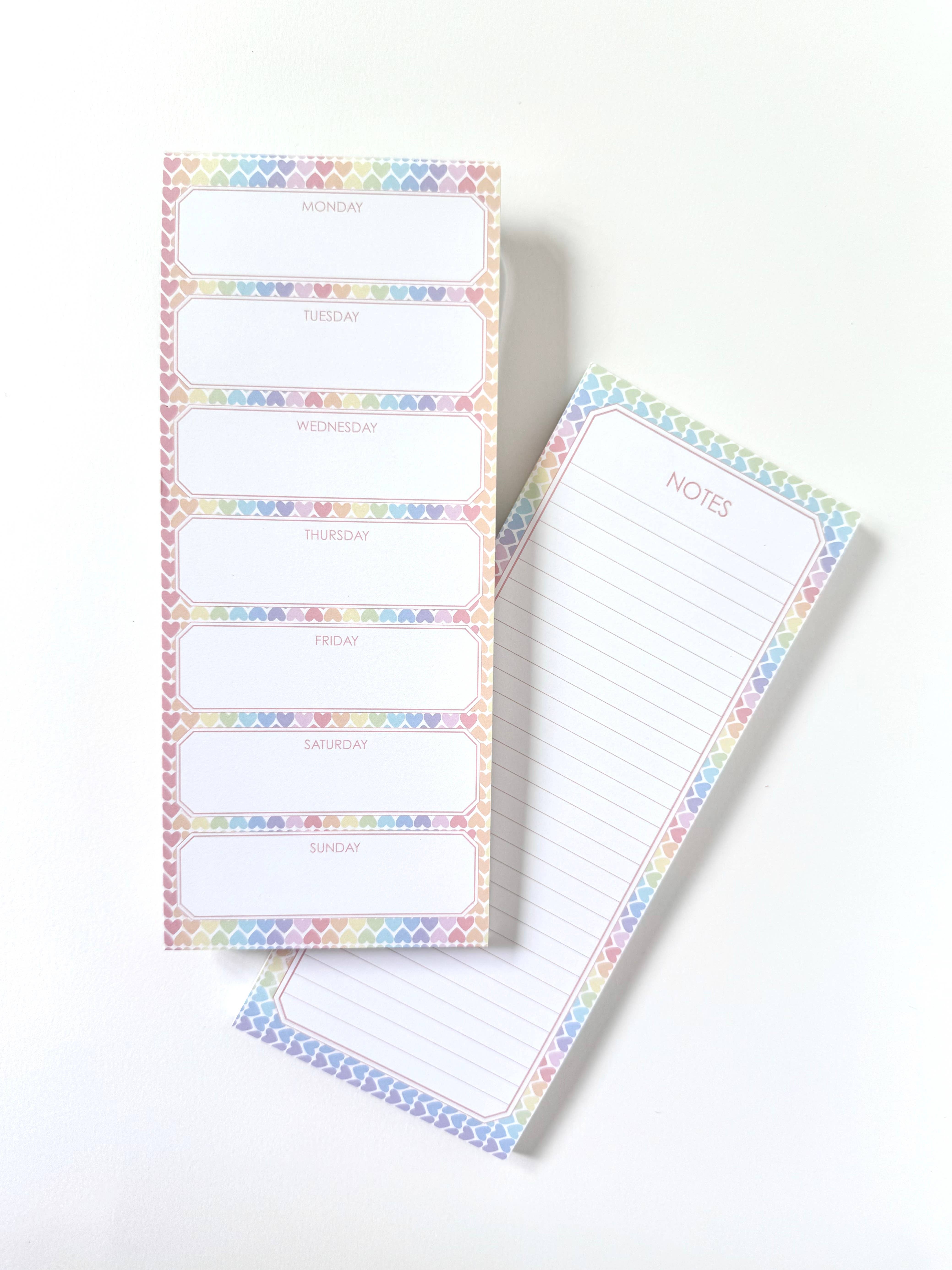 Phillips Designs - Wholesale Notepad - Roy G Biv Weekly Pad2