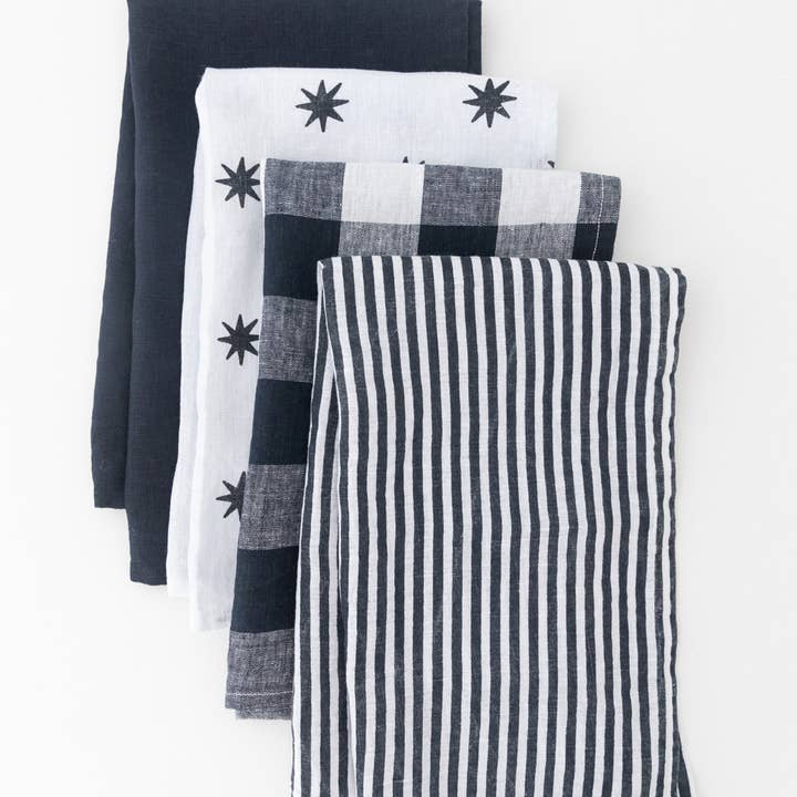 Heirloomed Collection - Wholesale Tea Towel - Gingham Tea Towel Navy2