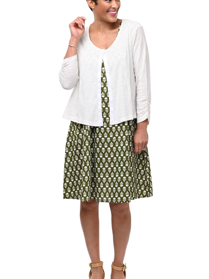 Cardigan Luca CS107 en ivoire* pour la vente par Tulip Clothing