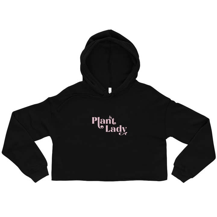 Plant Lady - Crop Hoodie for wholesale by Inspired Botanical Design