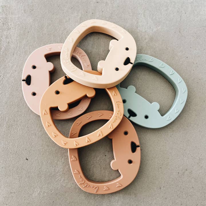 leo et lea france - Vente Anneau de dentition sans clip – bébé - Anneau de dentition petit ours, Montessori, leo et lea5