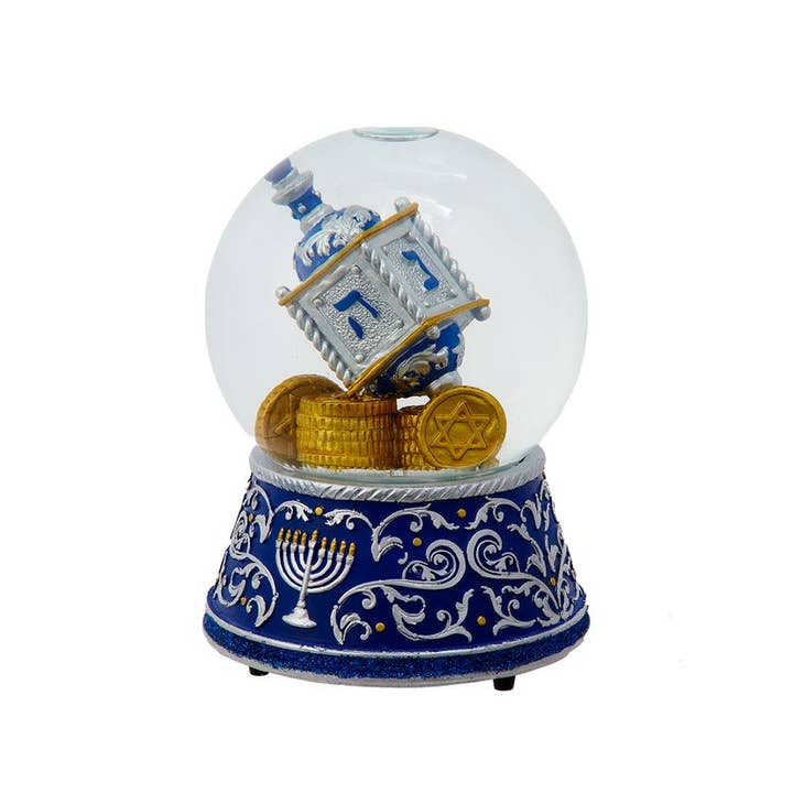 BOULE D'EAU MUSICALE DE HANOUKKA EN RÉSINE 100 MM pour la vente par Kurt S. Adler, Inc.