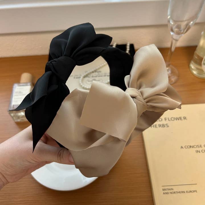 ACCITY - Wholesale Fashion Headband - Women's - RETRO BOW STYLISH SIMPLE HEADBAND_CWAHA28593