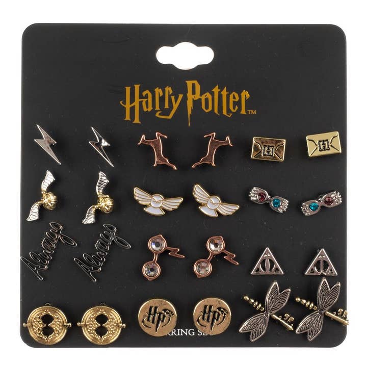 Bioworld Merchandising - Wholesale Stud/Post Earrings - Harry Potter 12 Pack Earring Set1