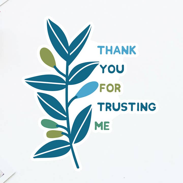 Tack för att du litar på mig klistermärke - med LGBTQ-alternativ för wholesale av Shop Intaglio