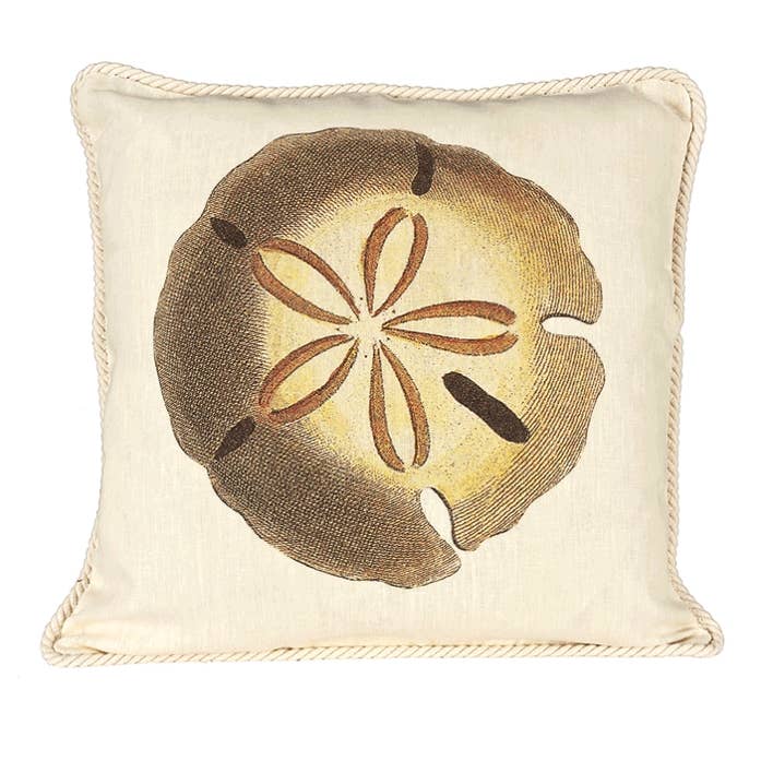 Nautisk/ Sand Dollar Kudde för wholesale av Ox Bow Decor
