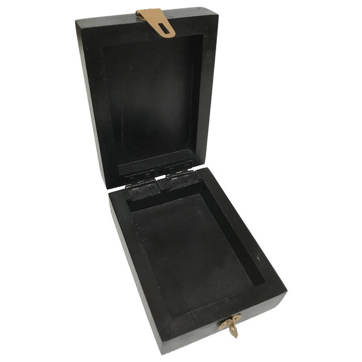 Madison Bay Co. - Historical Home Decor Reproductions - Wholesale Decorative Box - Blackbeard Wood Playing Card Box,4-5/8”1