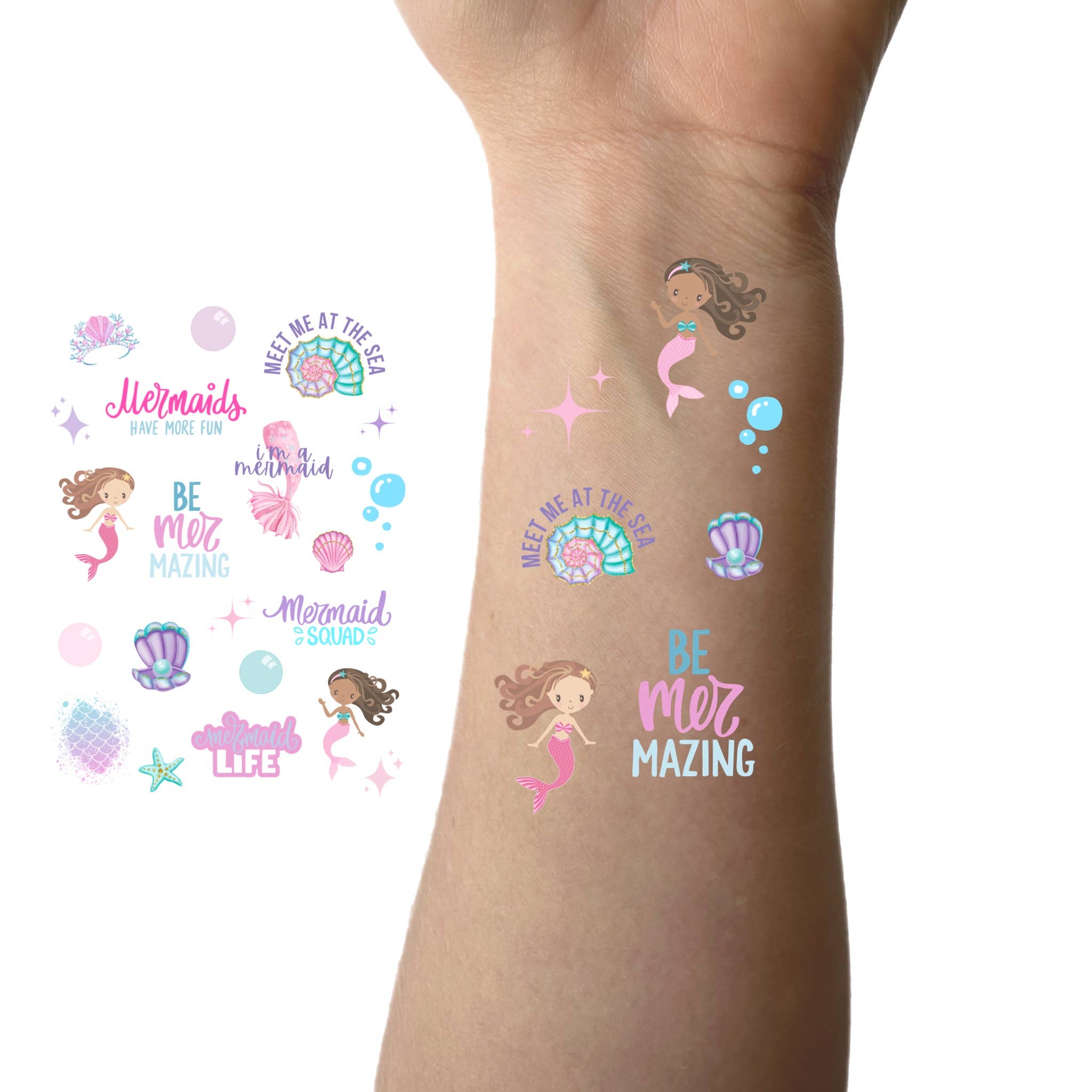 Happy Hues Tattoos - Wholesale Temporary Tattoo - Mermaid Temporary Tattoos1