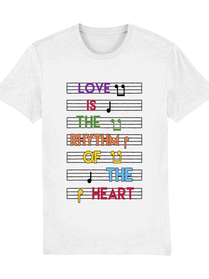 Creator Love, Rhythm and Heart T for wholesale by Cool Chilli T-shirts