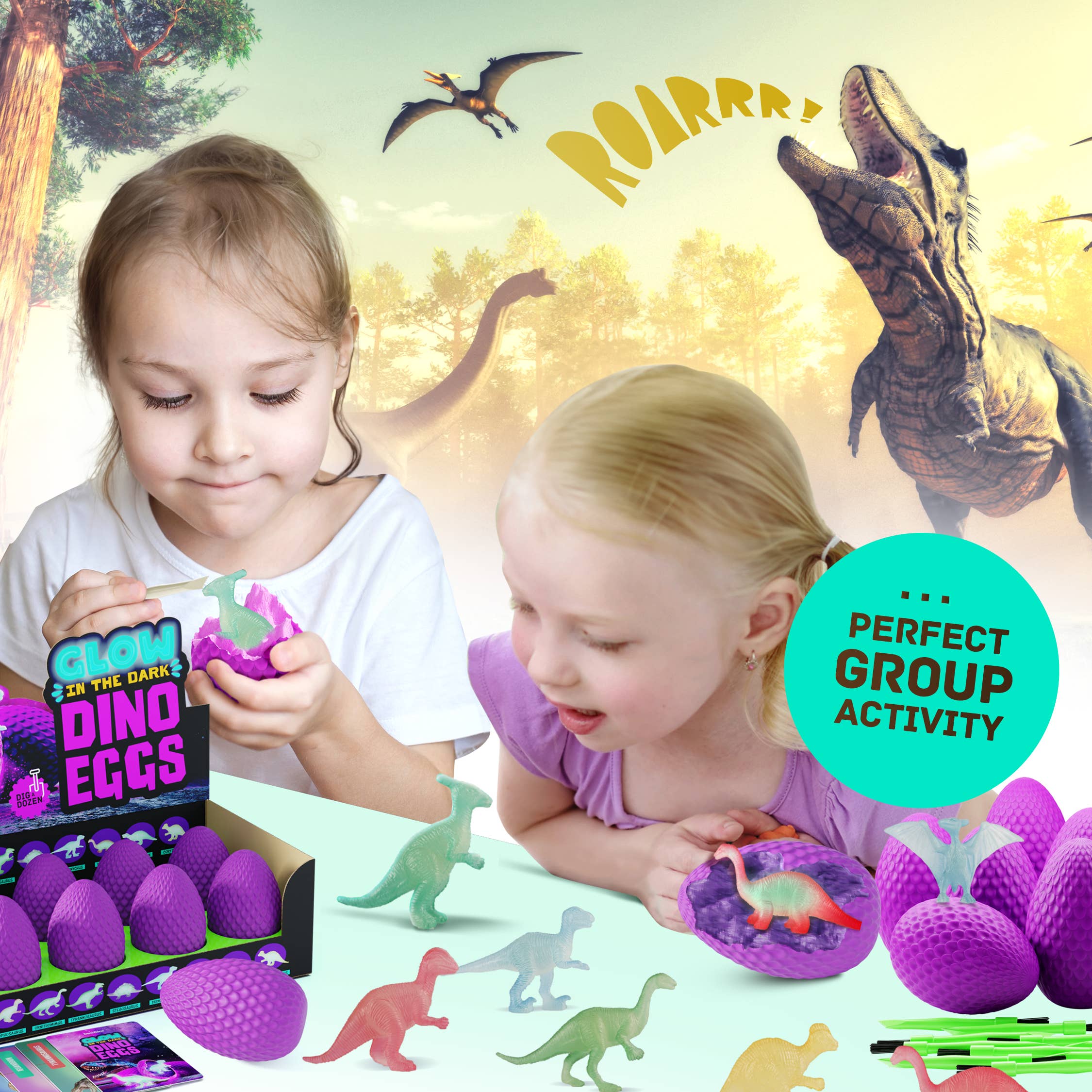 Dan&Darci – Großhandel Klassisches Spielzeug – Kinder – Glow-in-the-Dark Dino-Eier Ausgrabungs-Set für Kinder6