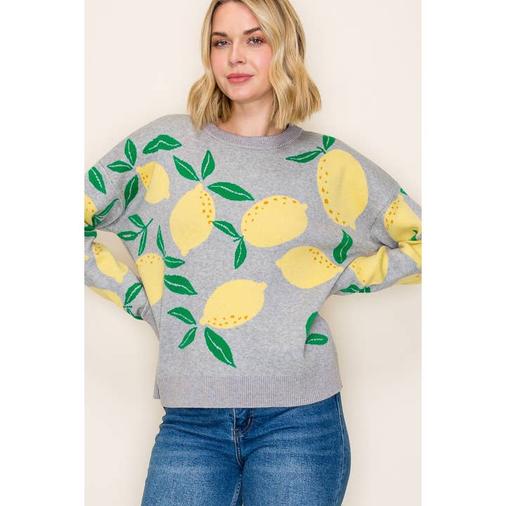 CITRONMØNSTRET SWEATER for engroshandel hos STACCATO