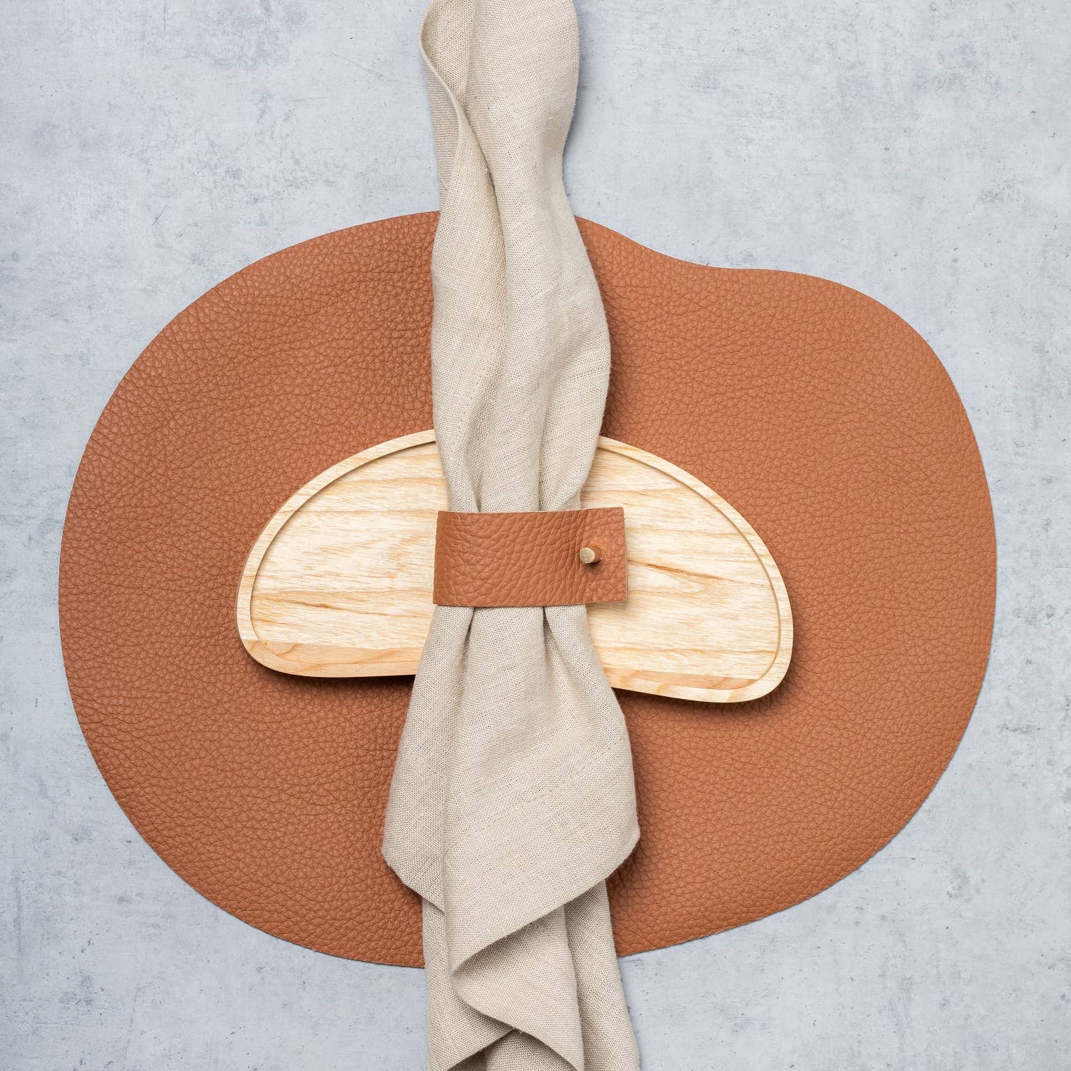 NAMUOS – Großhandel Serviettenringe – Serviettenringe aus 100 % Leder in Rostoptik4