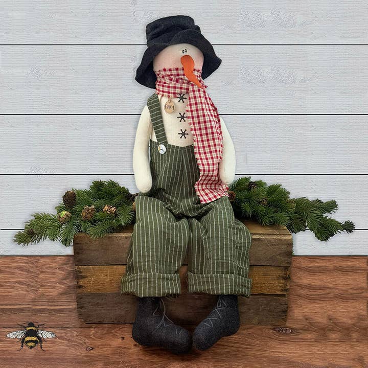 Finley, le bonhomme de neige au nez bouclé pour la vente par Honey and Me