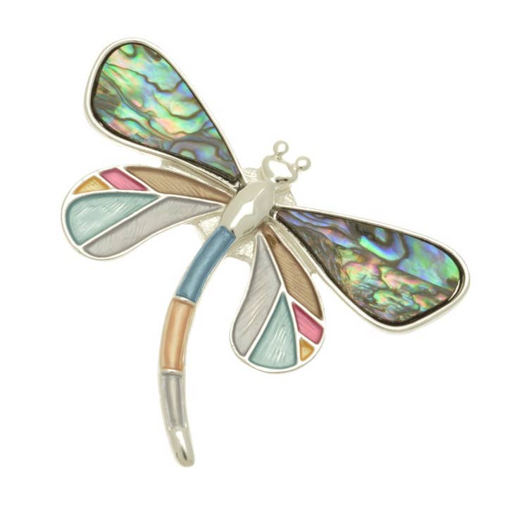 Multicolour Dragonfly Magnetic Brooch for wholesale by Miss Milly Limited