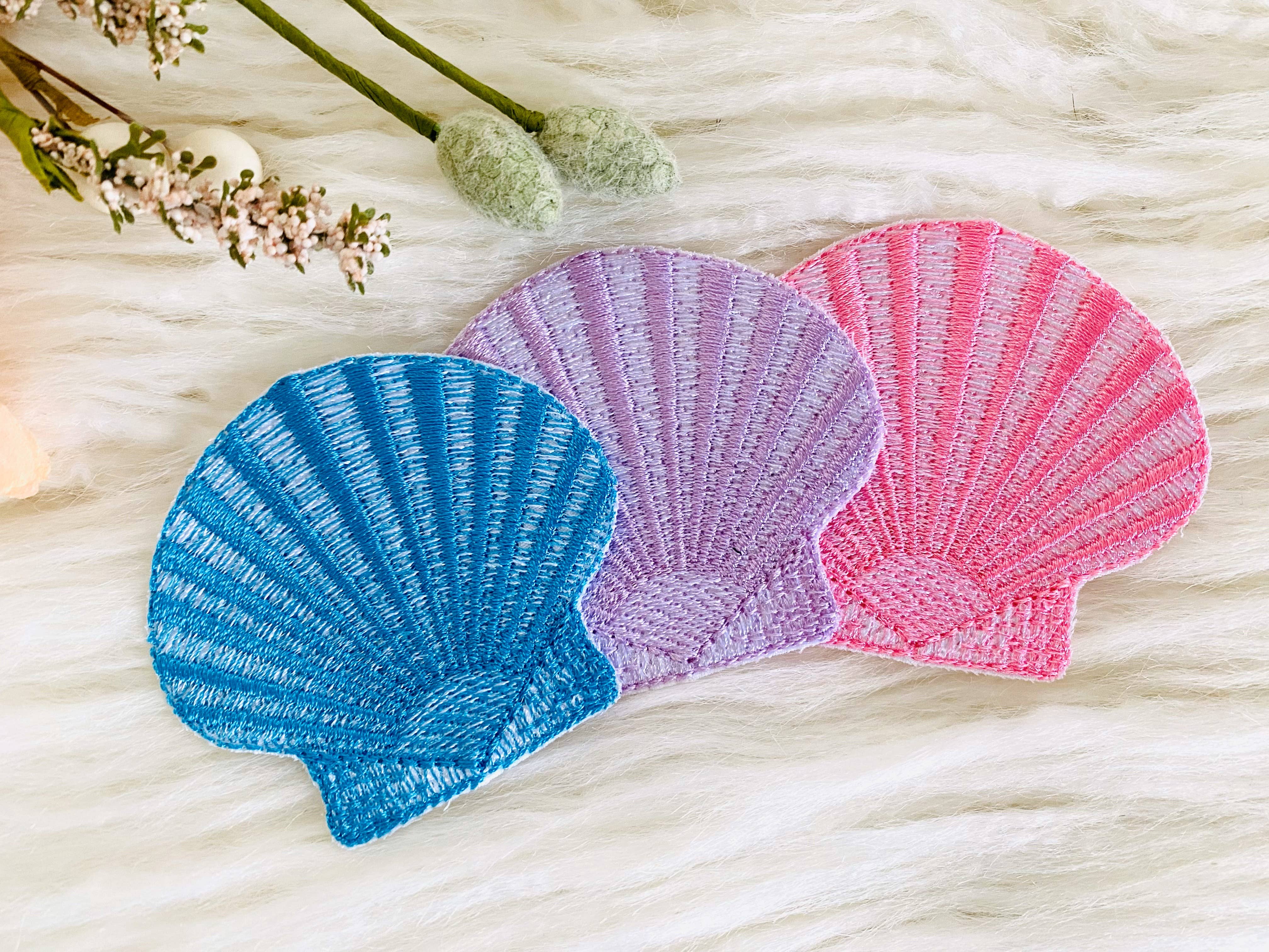 R & R Stitched - Wholesale Patch - Seashell embroidered hat patch4