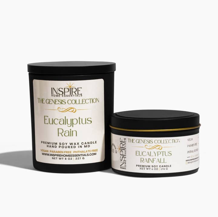 Eucalyptus Rainfall Candle for wholesale by Inspire Home Essentials