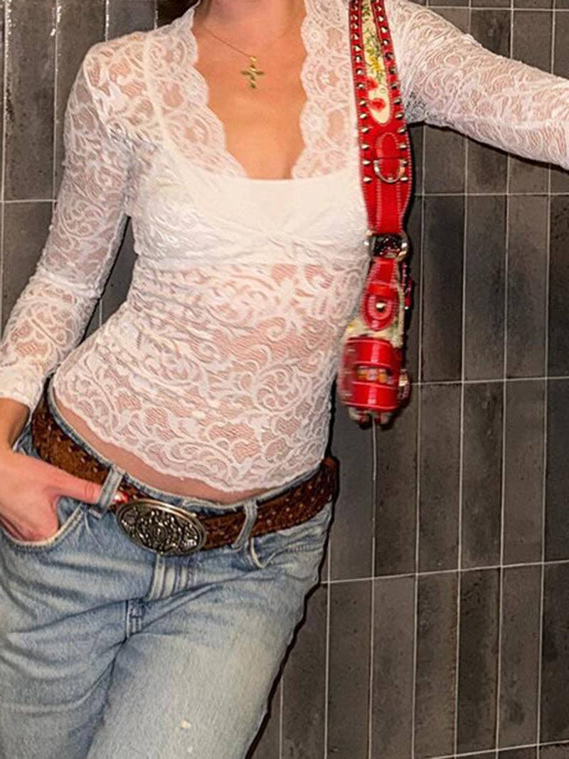 safistyle – wholesale Blus - Dam – Långärmad spetströja4