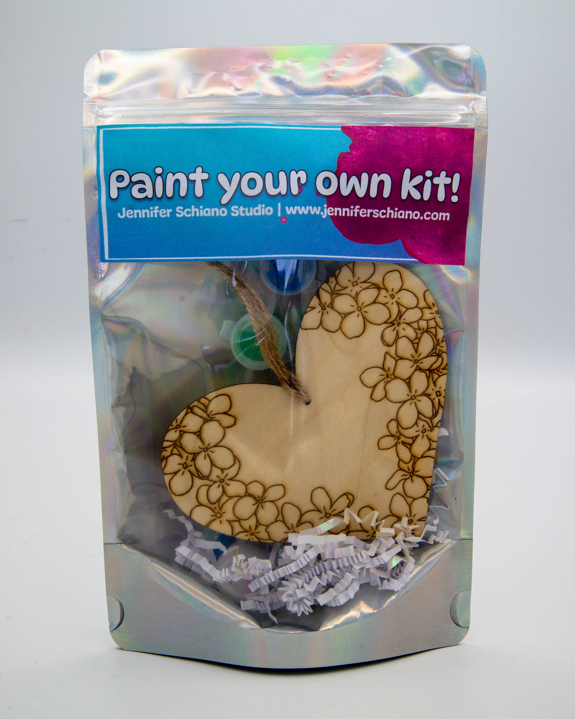 Jennifer Schiano Studio - Wholesale DIY Craft Kit - Paint Your Own Kit: Floral Heart Hangers11