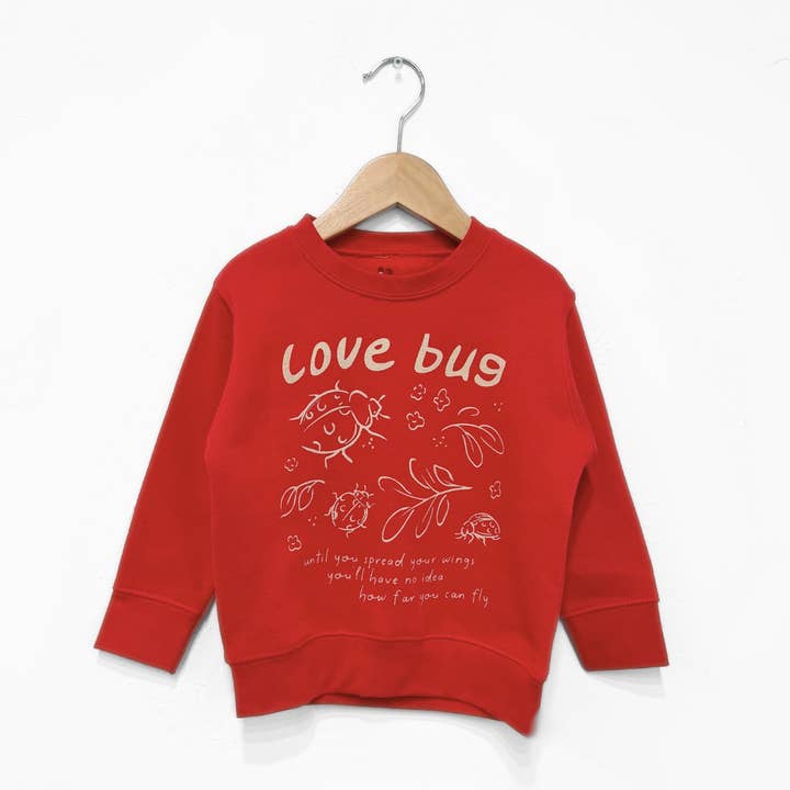 Love Bug Toddler Fleece - Red for wholesale by Mady & Max