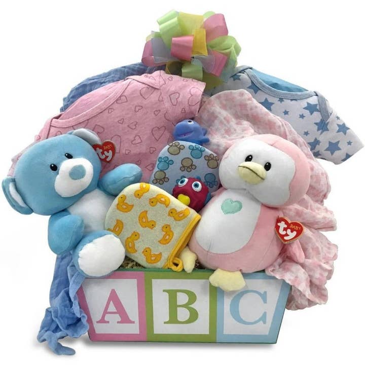 Pellatt Cornucopia Gift Baskets - Wholesale New Mom Gift Box/Set - Double the Fun Gift Basket