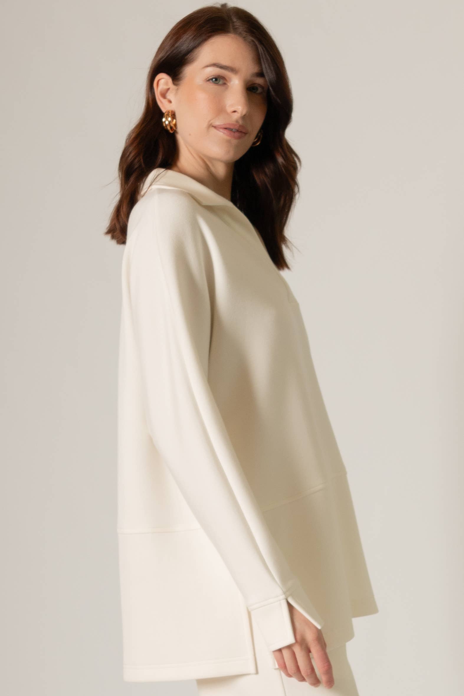 P. CILL - Wholesale T-Shirt - Women's - P. CILL Butter Modal Collared Long Sleeve Top22