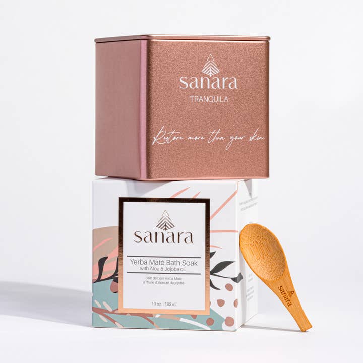 Yerba Maté Bath Soak with Aloe and Jojoba oil for wholesale by Sanara