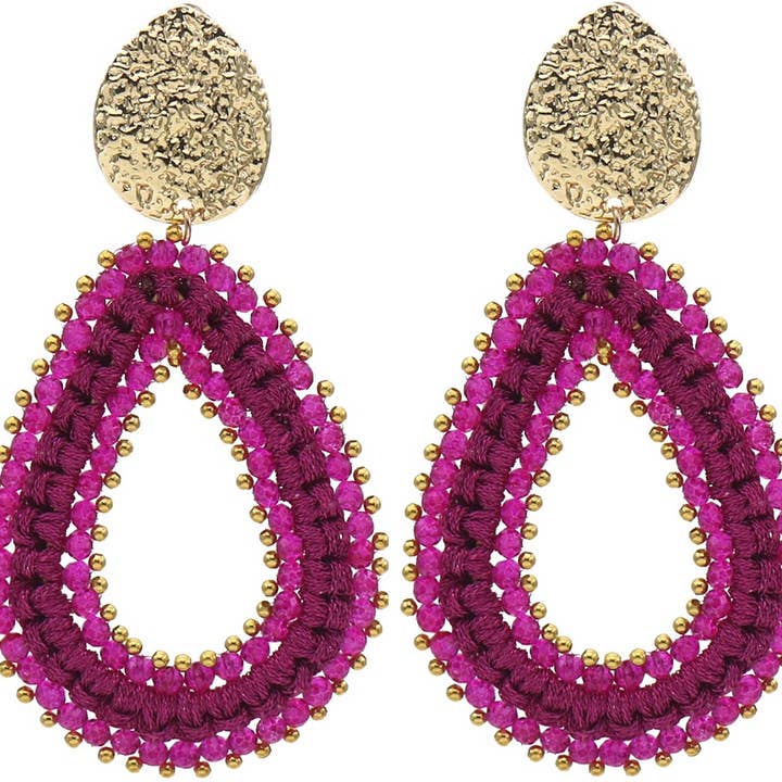 G-E5.2 E2591-134-4 Fashion Earrings Glassbeads for wholesale by Menga Trading