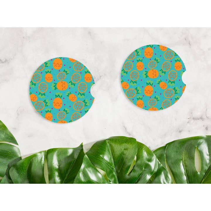 Posavasos de coche con diseño de piña para venta al por mayor de femfetti