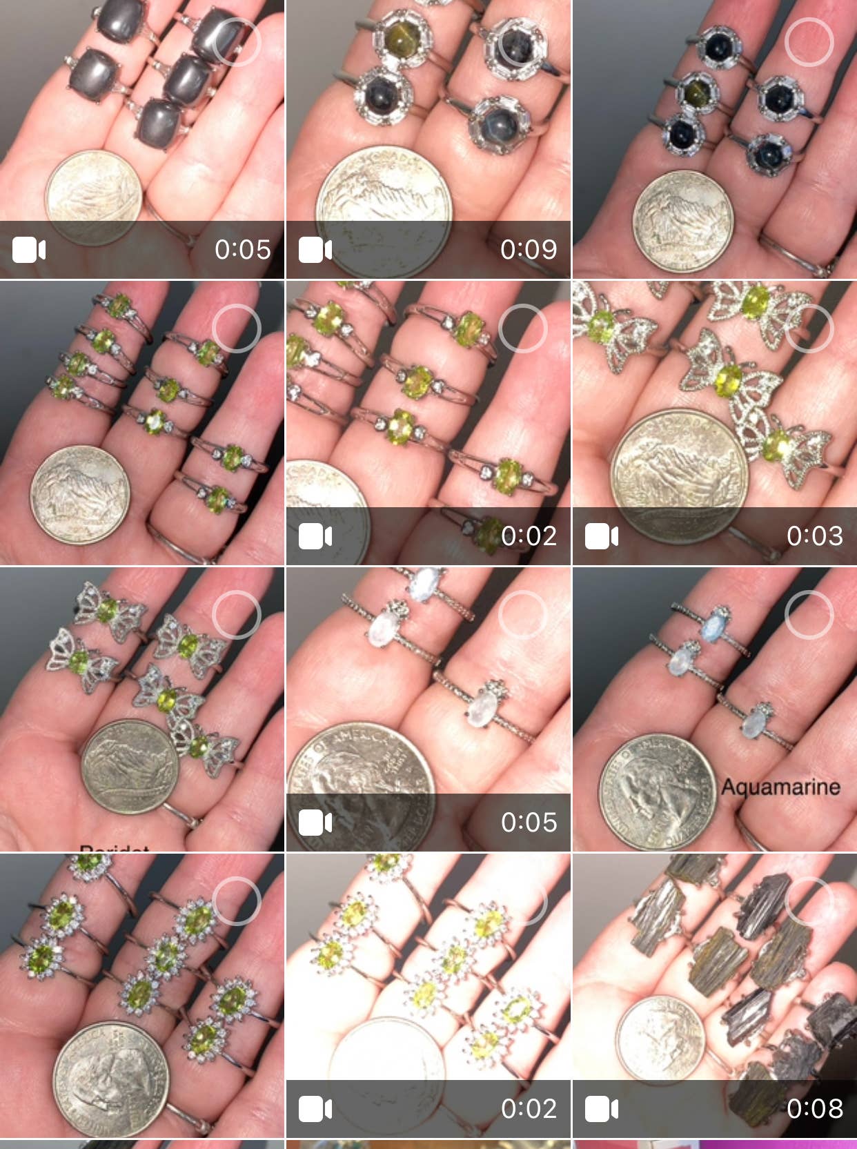 Moon River Designs - Wholesale Jewelry Set - Silver Plated Adjustable Rings Assorted Rings Bulk Lot9