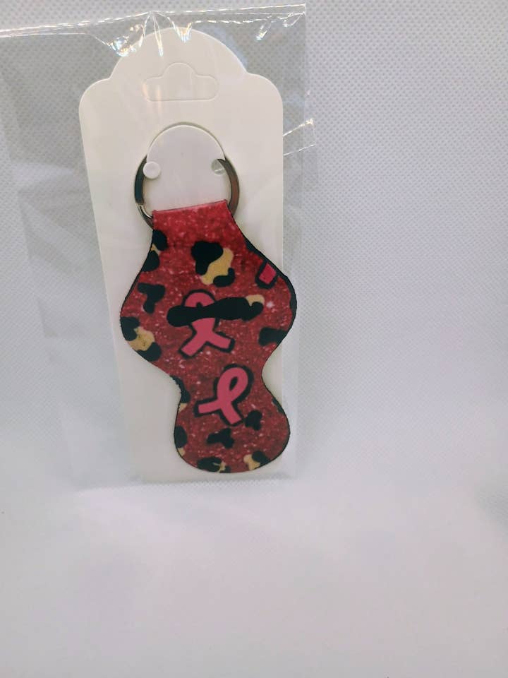 Chapstick holders-pink ribbon for wholesale by Creations by Pamela V