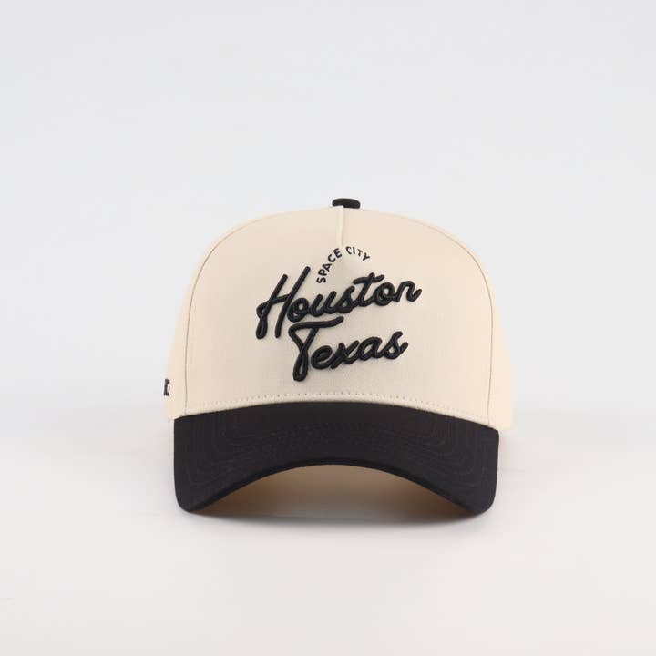 Beige Black The "Houston" Script Hat for wholesale on Faire3