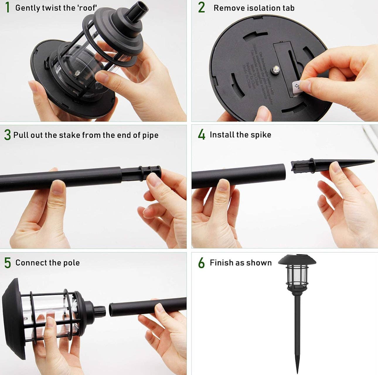 OutdoorSolarOutlet - Wholesale Outdoor/Lawn Light - SmartYard High End Solar Bronze LED Path Light 10 Lumens (6-Pack)8