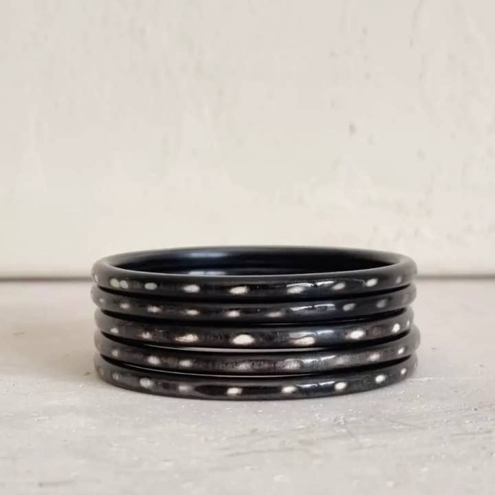 Le Coin Sauvage - Wholesale Bangle Bracelet - Horn Bangle Bracelet - 5 mm - Tiger