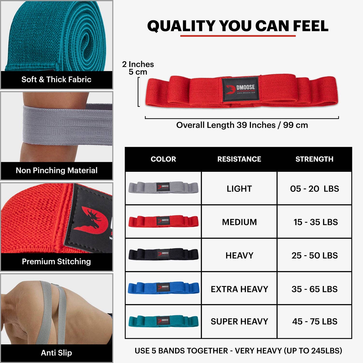 DMOOSE - Wholesale Fitness Equipment - Fabric Resistance Bands4