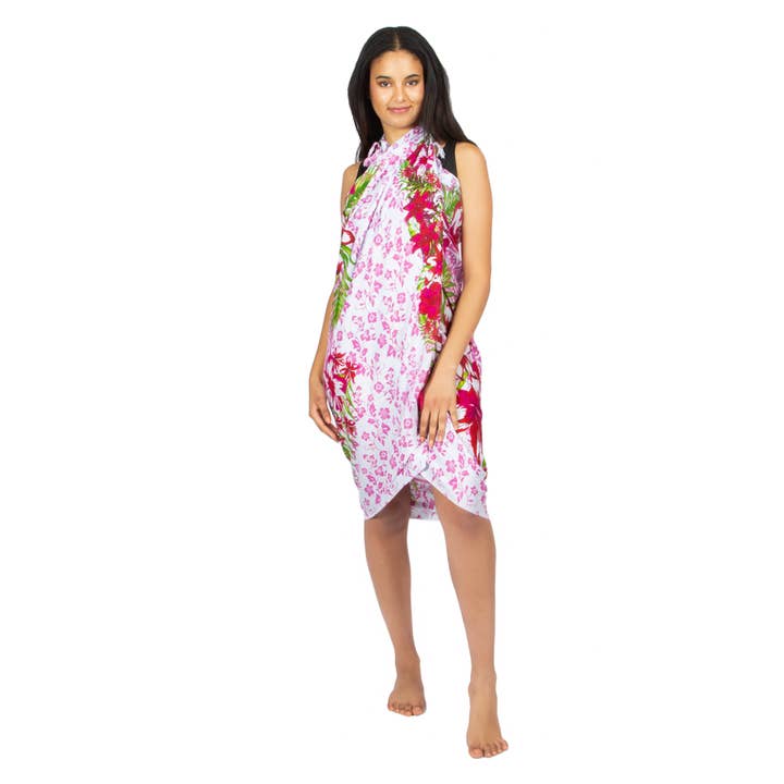 Suzie Blue Canada - Wholesale Swim Cover Up - Women's - Mandala & Flower Print Rayon Sarong