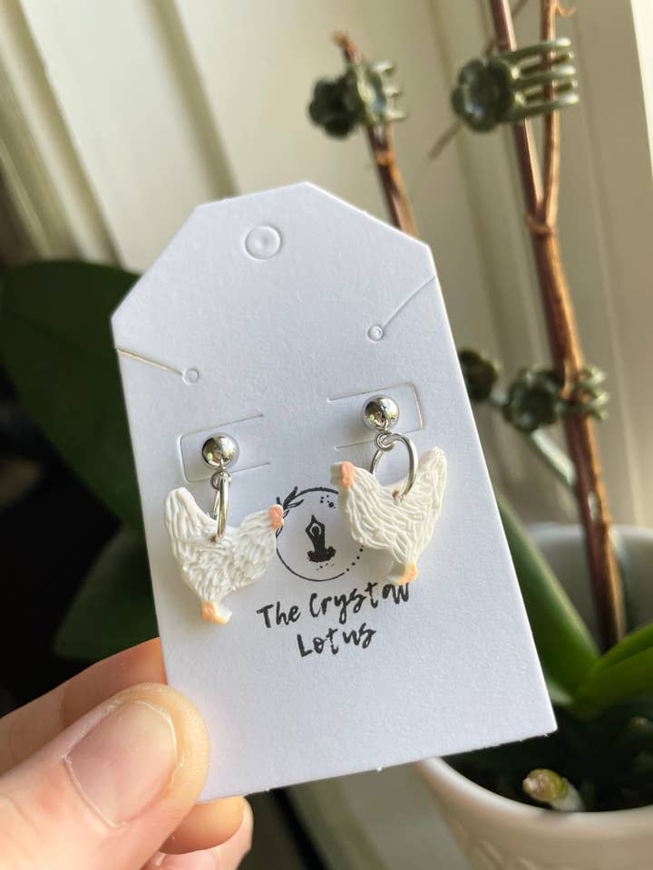 Leghorn Cutie Hypoallergenic Earrings for wholesale by The Crystal Lotus
