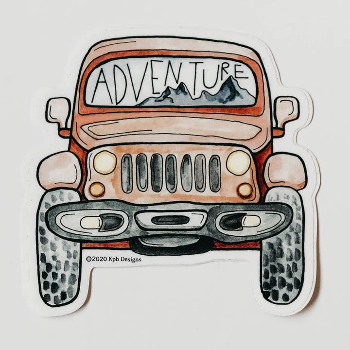 Autocollant en vinyle Adventure Jeep pour la vente par Sticker Girl