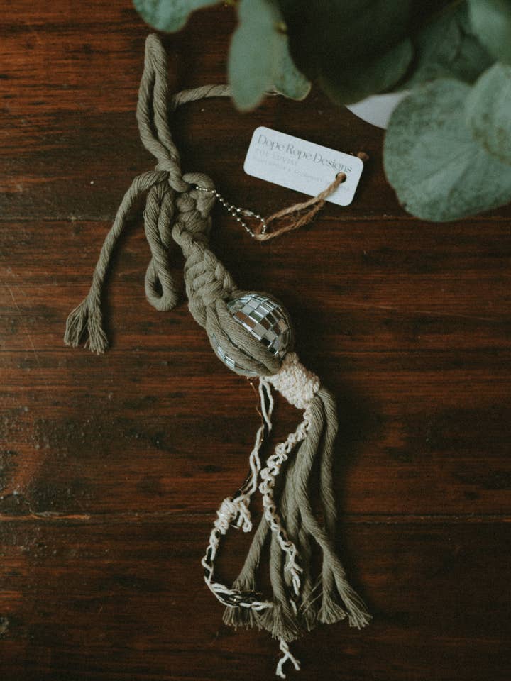 Boho Disco Car Charm for wholesale by Dope Rope Designs