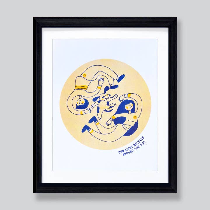 Animal People (Dog) | Risograph Print 8x10 for wholesale by And Studio