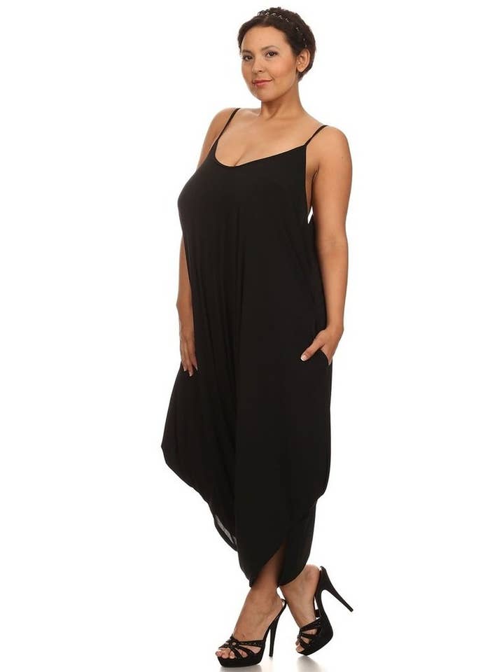 Harem Harem Jumpsuit Sleeveless Made in USA for wholesale by Lady Curvaceous