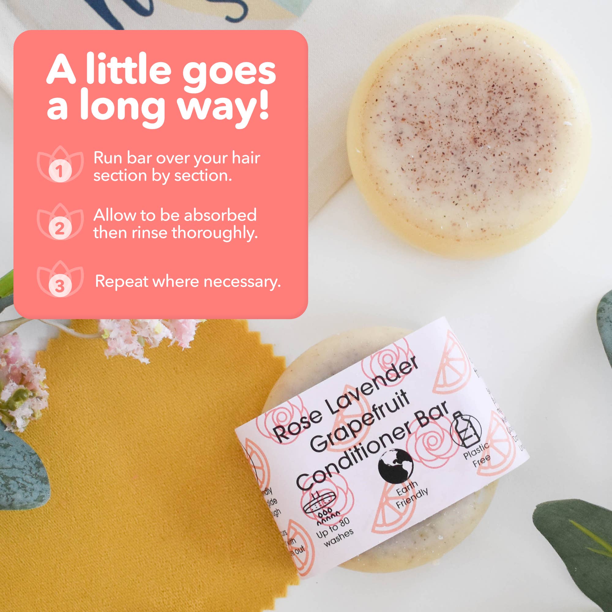 The Natural Spa Cosmetics – wholesale Hair conditioner – Rose, Grapefruit, Lavender, Solid Conditioner4