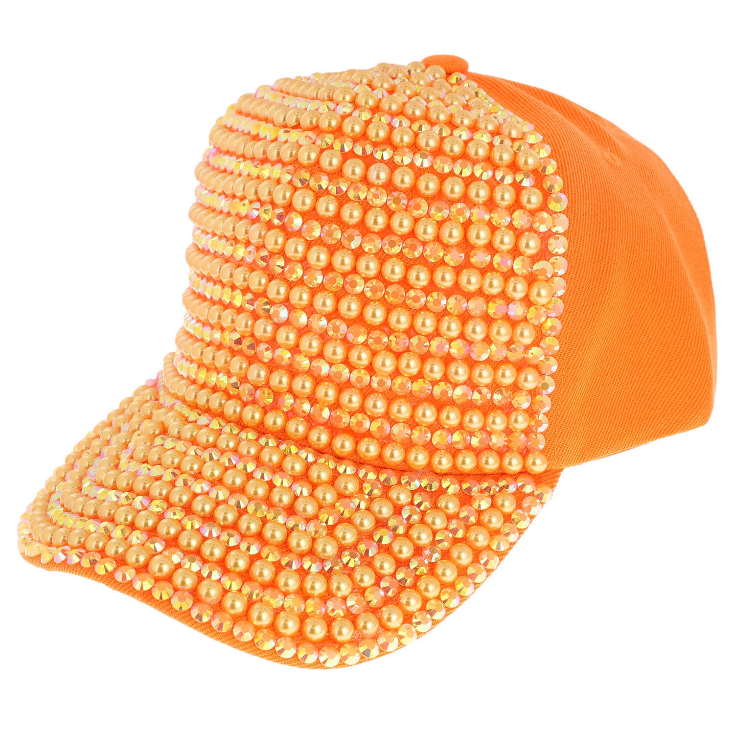 SP Sophia Collection - Wholesale Baseball Cap - Women's - Iridescent Rhinestone & Pearl Bling Baseball Cap6