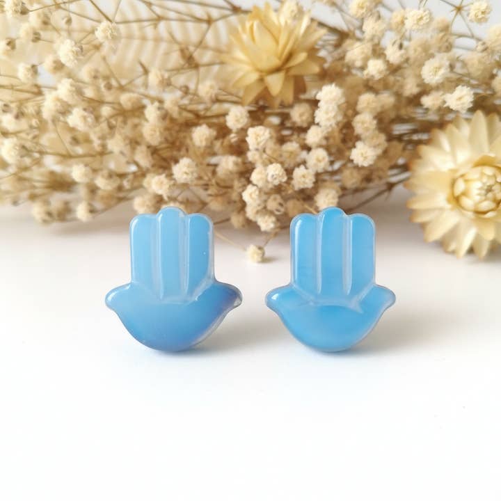 Pierre Opaline - Main de Fatima pour la vente par Produtos Namasté