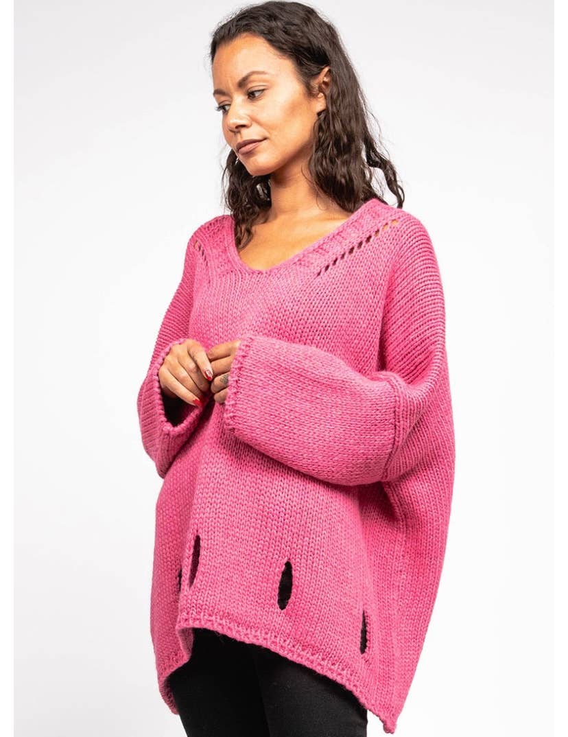 LINEN & COTTON HOUSE - Wholesale Knitted jumper – Women′s - ALPACA SWEATER 086015