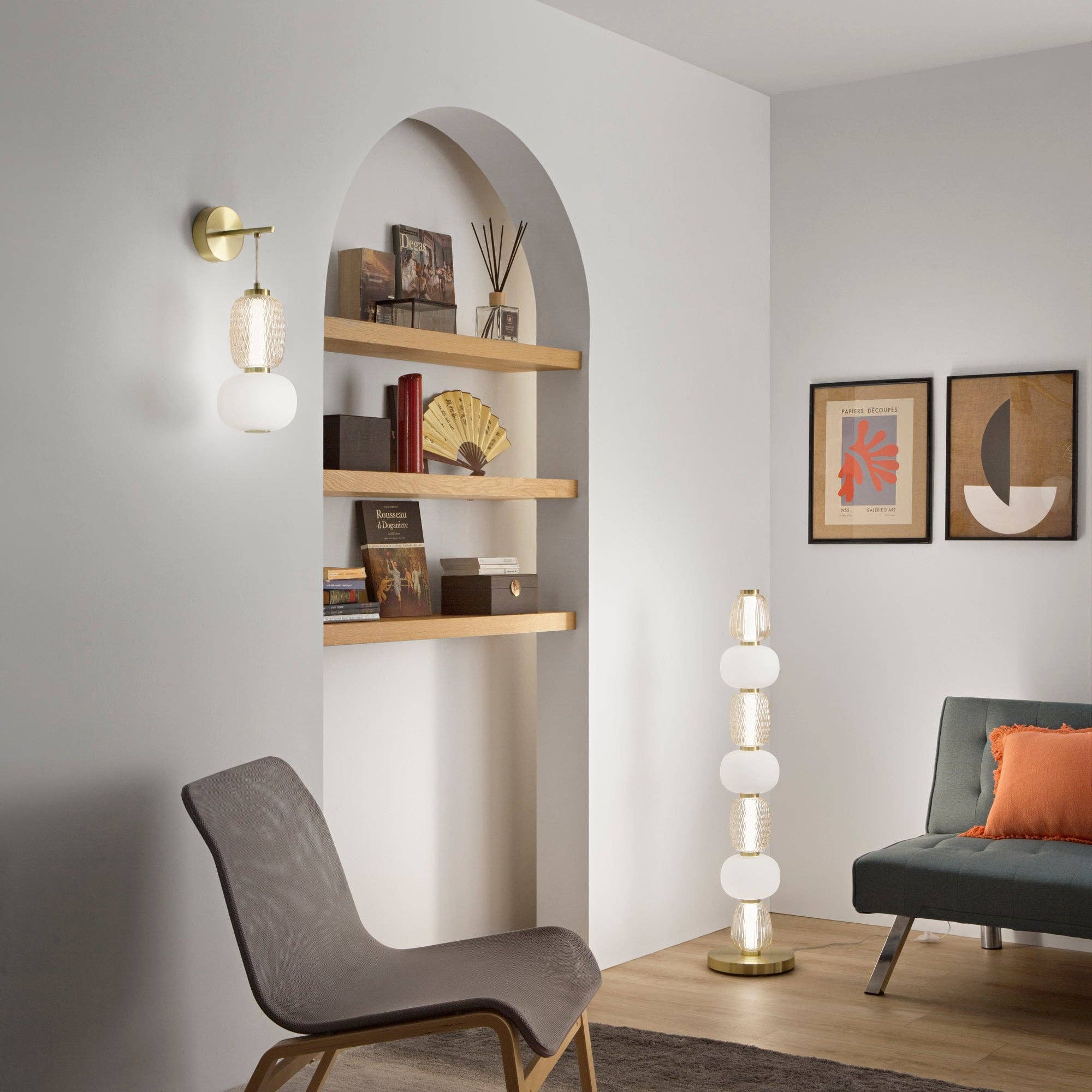 Gruppo F.T - Wholesale Floor Lamp - Transparent 7-glazed TOTEM floor lamp with integrated opal LED diffuser1