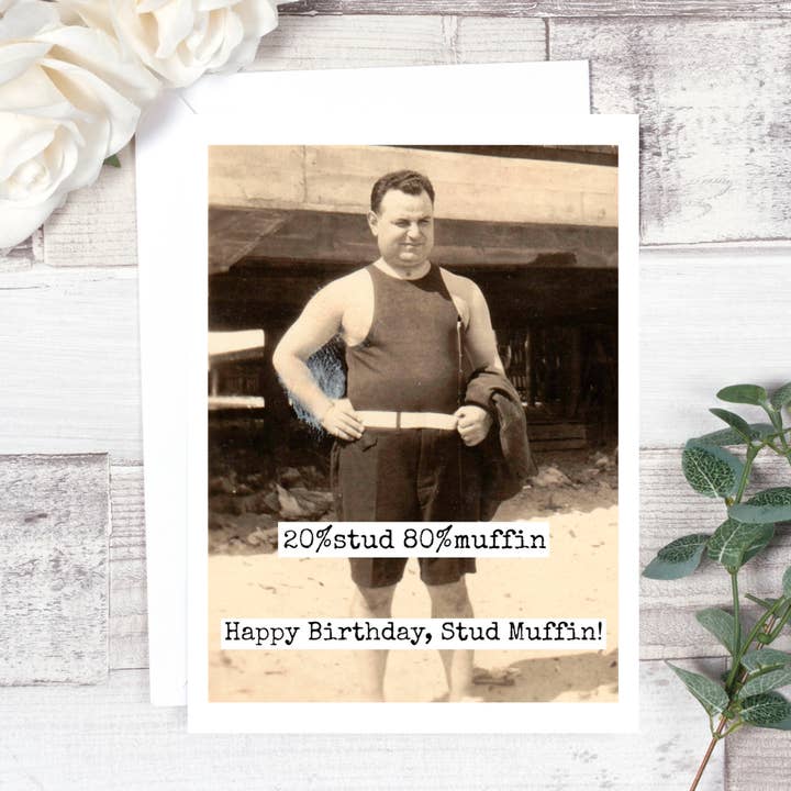 Raven's Rest Studio - Wholesale Birthday card - 20% Stud 80% Muffin