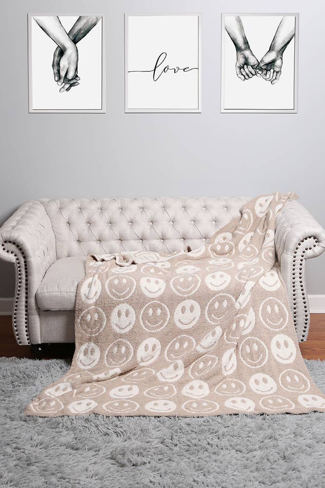 Hana - Wholesale Throw Blanket - Luxury Soft Happy Face Throw Blanket27