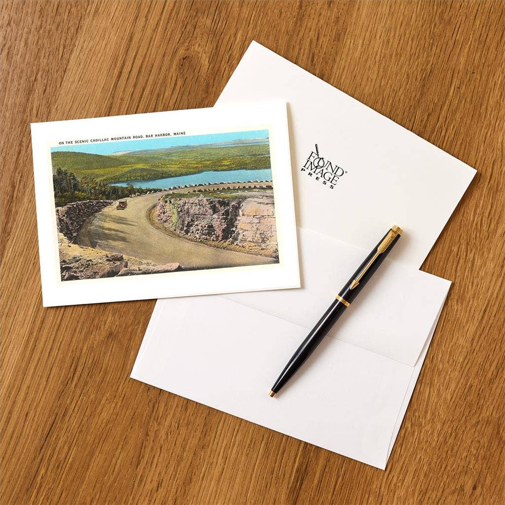 Found Image Press - Wholesale Stationery/Notecard Set - Greeting Card ME-96 Cadillac Mountain Road, Bar Harbor1