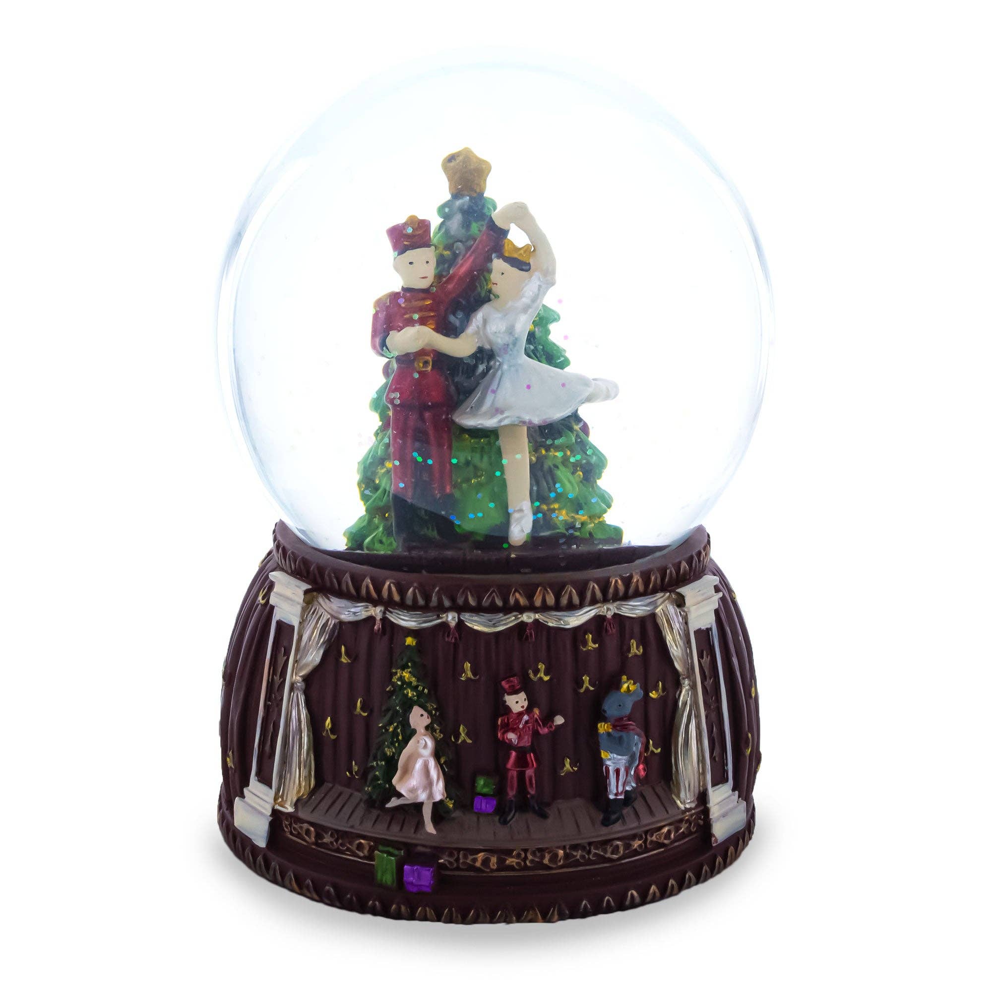 BestPysanky - Vendita all'ingrosso Palla di neve - Bambini e neonati - Palla di neve musicale danza Schiaccianoci con ballerina e albero di Natale0